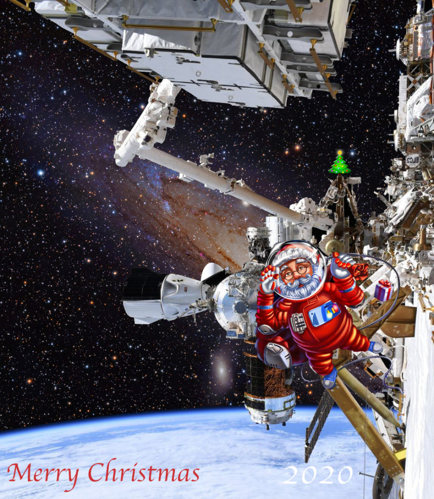 Santa-in-Space montage 2020